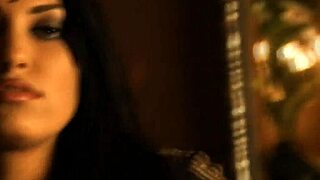 Brunette Babe Strips Sensually in Glamour Shoot