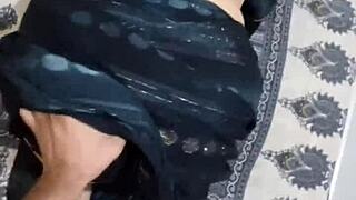 Indian sexy wife enjoys passionate intimate moments at home