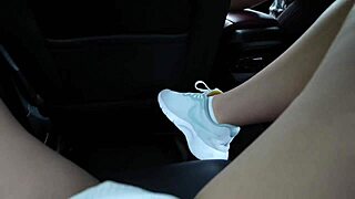 Cab driver catches me masturbating and gives rough fucking outdoors