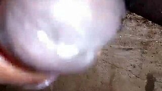 bigblackie shave and masturbate with my big black dick