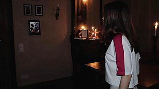 horror-themed anal fucking of 18yo teen with double penetration