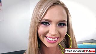 Feeling the punishment from that big dick and big boobs, teen Astrid Star