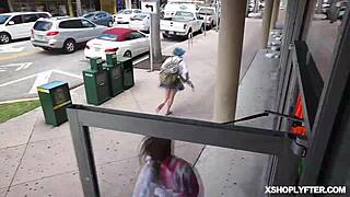 shoplifter ashley lane bends over, gets fucked hard from behind