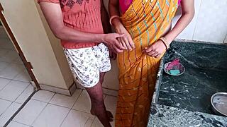 fucking the maid's new bahu in kitchen? while she washes dishes