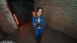 Vr conk horny brunette lucy sucks and fucks anally in fallout cosplay parody