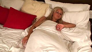 Eighteen Blonde Teen Masturbates with Fingering and Lingerie