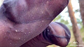 Compilation: Beautiful Nylon Feet In Jeans Teased Outdoors Close Up