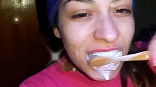 Bonneyuwu performs her workout routine before recording the video