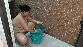 Desi girl performs deepthroat blowjob on big cock in homemade interview