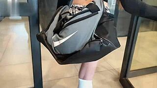 He was waiting with his hard cock when I got back from the gym, bent me over, and fucked me in doggy.