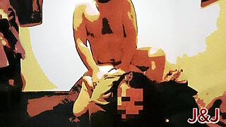 My friend sucks me and I like it in homemade dorm scene