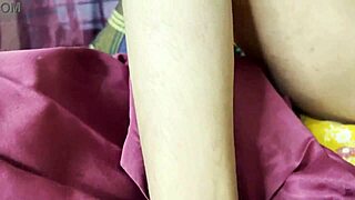 young school girl with natural big tits fingering her pussy