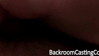 Is this good girlfriend ready for her first anal in the casting demo?