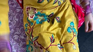 This desi villager bhabhi got fucked hard with hindi audio.