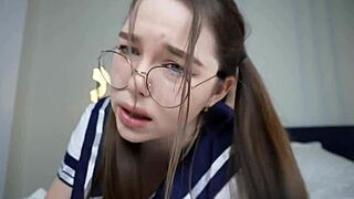 Student enjoys rough anal fucking in school uniform