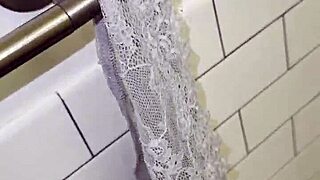 Roommate's Thongs In Bathroom Lead To Masturbation And Fucking