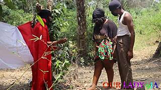 chief priest fucks wife's pussy outdoor