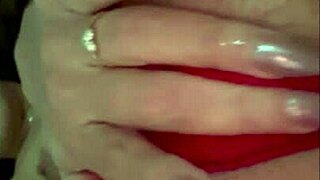 Mexican Redhead Masturbates With Red Stockings