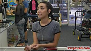 Tight Babe Pawns Her Pussy And Feels Smashed At The Pawnshop
