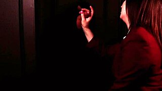 A student is sucking cock through the gloryhole in the classroom.