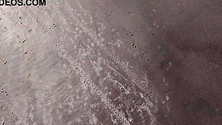 That Beach Walk Turns Voyeuristic with Big Tits Exposed