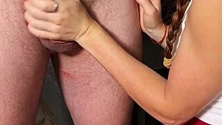 Short skirt and stockings in mobile 4K