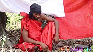 chief priest fucks wife's pussy outdoor