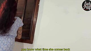 My Skinny Latina Neighbor Took Advantage Of Me Being Alone To Surprise Me With Handjob, Subtitled In English