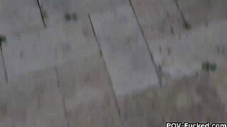 sexy neighbor punished poolside for sneaking in