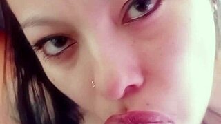 Delicious homemade blowjob with great deep throat skills!