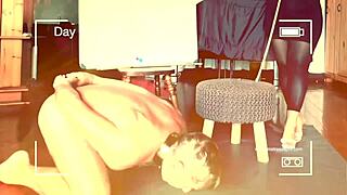 Mistress April Uses Restrained Slave!