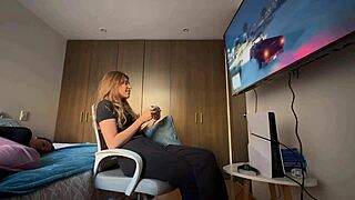 Teenagers explore bodies with lesbian kissing and fingering