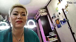 Mature Aimee sucks a massive cock in private, teasing with dirty talk and deepthroating