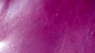 A housewife takes a relaxing shower and captures a selfie for her fans