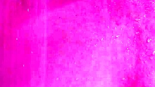 A housewife takes a relaxing shower and captures a selfie for her fans