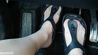 Pumping in birkenstocks during close up foot fetish