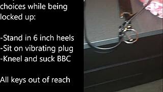 Sissy prepares for self-bondage with buttplug, dildo, and big black cock toys in extreme anal scene