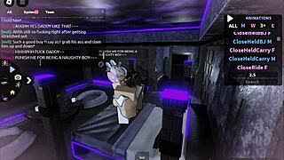 Cute Shemale Bent Over for Rough Doggystyle Fucking and Cum Release on Roblox