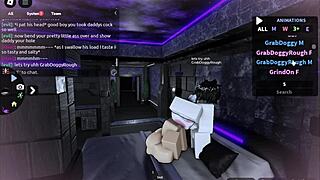 Cute Shemale Bent Over for Rough Doggystyle Fucking and Cum Release on Roblox