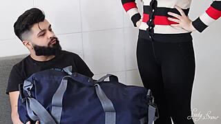 girlfriend kicked me out so i fucked her stepsister with blowjob deepthroat and pussy licking