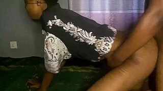 Ebony babe feels intense pleasure getting fucked in doggy style