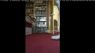 In the window on the stairs on the floor sex doll fuck