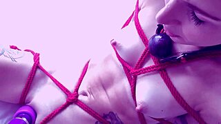 bia roman loves cumming while tied up in bondage