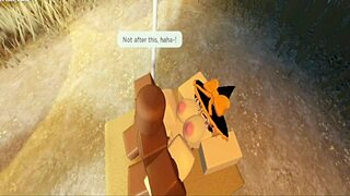 robloxian witch moans as black cock pounds her ass hard