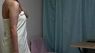 Big Boobs Japanese Cabin Crew Strips Uniforms for Shower Relaxation