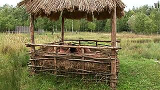 julia bright is outside having sex and getting it in the ass before the cum 😏