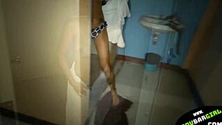 Asian girl with perfect body at bar