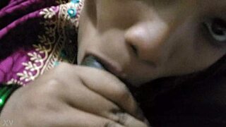 A desi couple engages in intense sex with big cock blowjob and face fucking