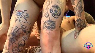 orchid mantis, that sexy pawg milf in latex, shakes her big white ass before sucking a big cock and getting fucked roughly!