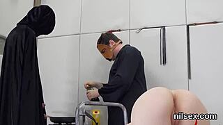 The naughty kitten was brought to anal asylum for harsh treatment involving brutal fucking and hardcore anal